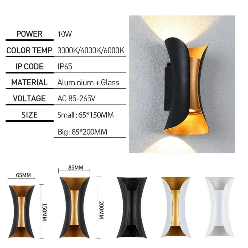Applique Murale LED Étanche - Design Moderne - Intérieur/Extérieur