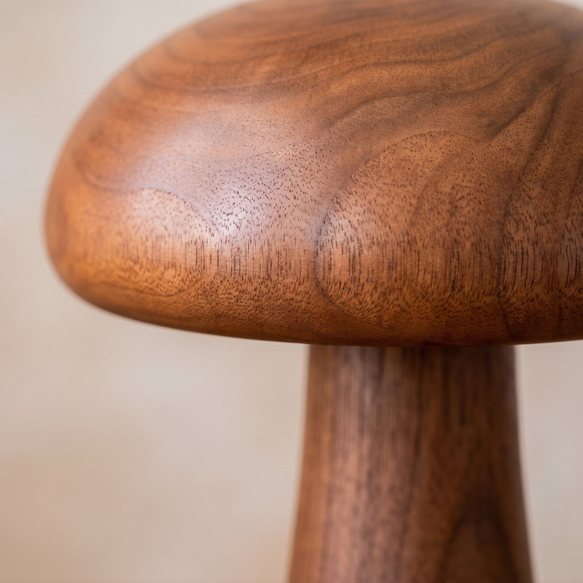Lampe Champignon - Lampe de Table en Bois