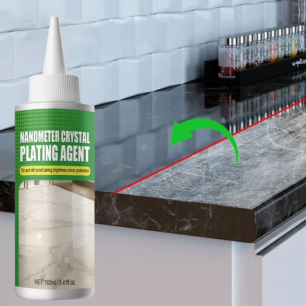 NanoGlanz Revêtement de Pierre – Finition de Surface Brillante Instantanée Pour Marbre, Granit et Plus