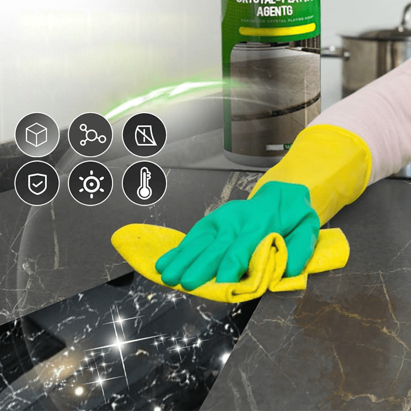 NanoGlanz Revêtement de Pierre – Finition de Surface Brillante Instantanée Pour Marbre, Granit et Plus