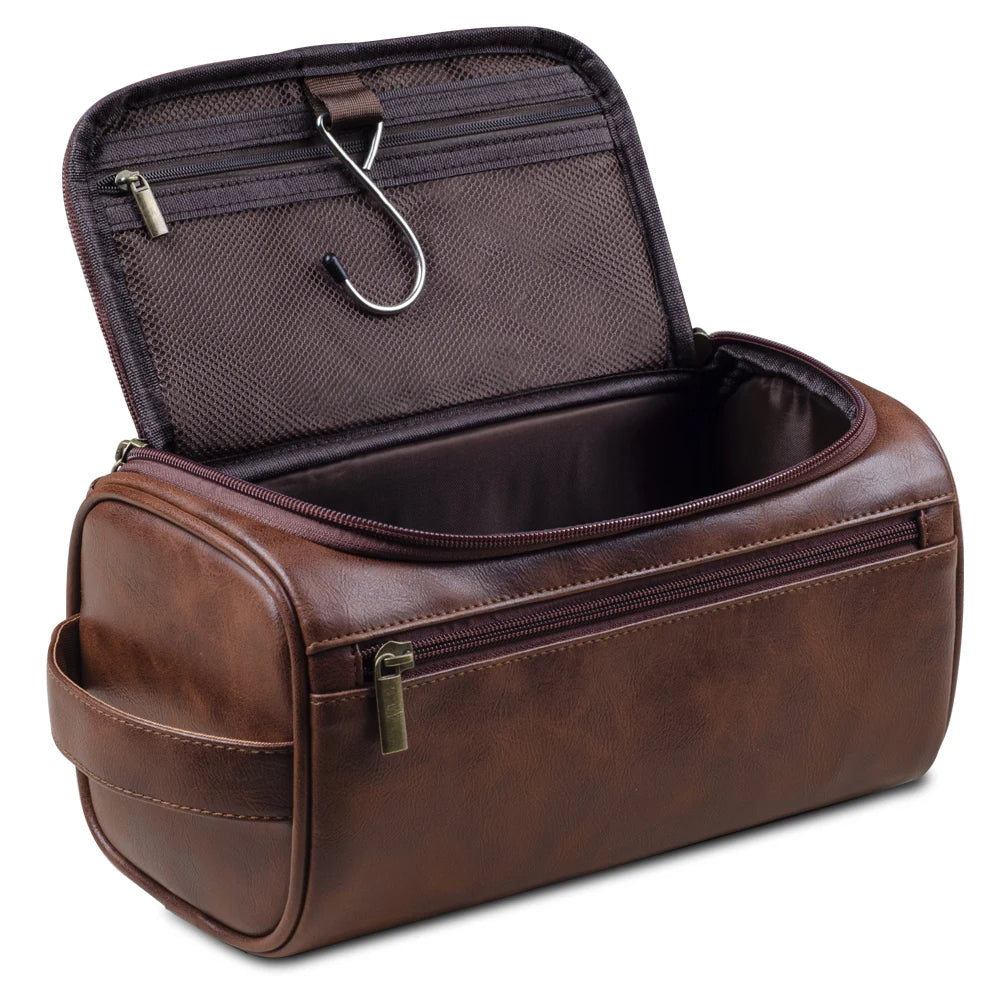 Skanto | Trousse de toilette en cuir premium pour voyageurs