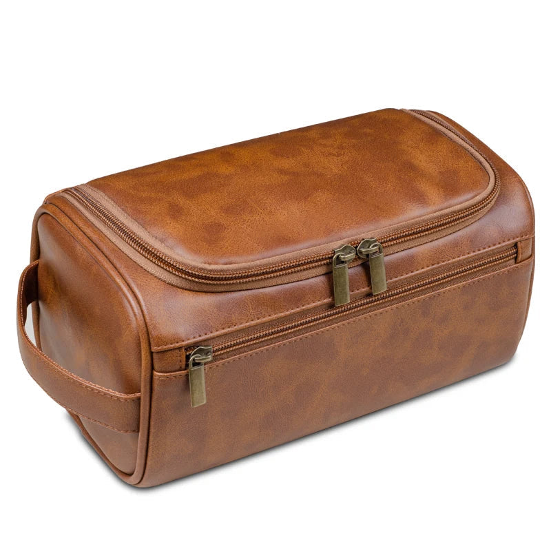 Skanto | Trousse de toilette en cuir premium pour voyageurs