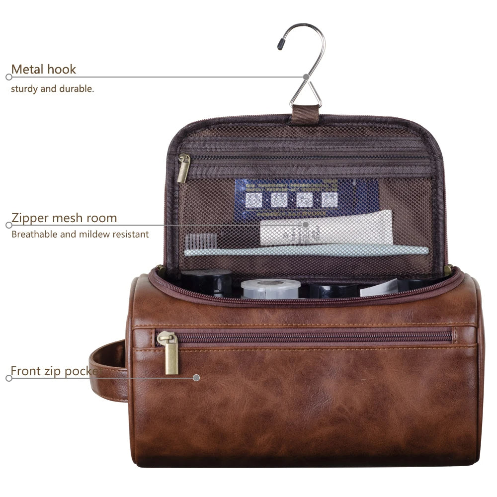 Skanto | Trousse de toilette en cuir premium pour voyageurs