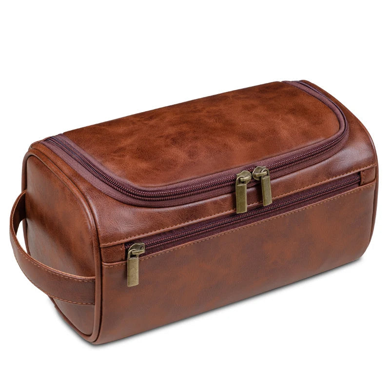 Skanto | Trousse de toilette en cuir premium pour voyageurs