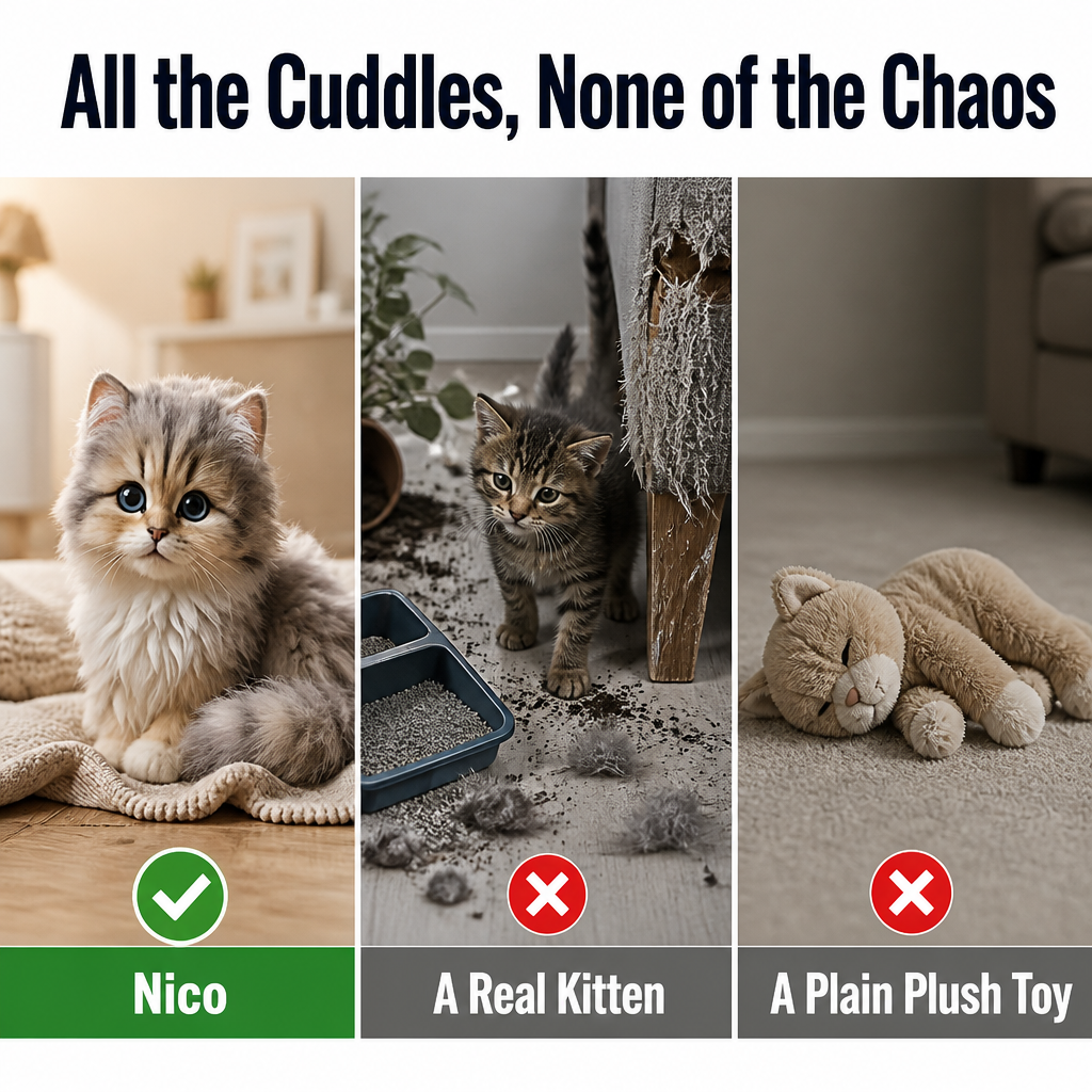 Nico™ — Câlinez un chaton qui ronronne dès que votre enfant le caresse