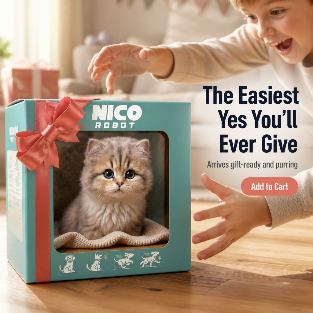 Nico™ — Câlinez un chaton qui ronronne dès que votre enfant le caresse