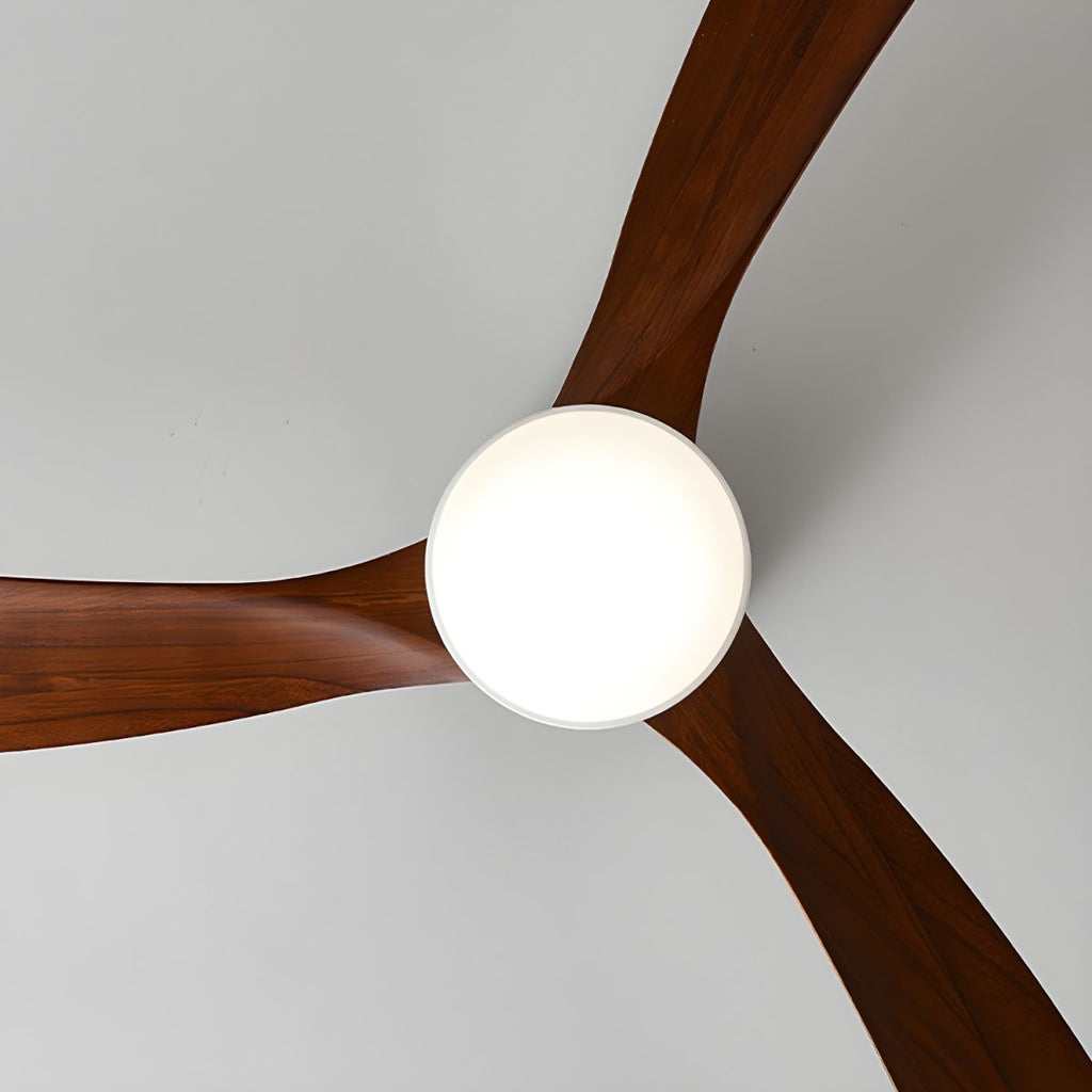 Ventilateur de Plafond en Bois Nordique avec Télécommande LED