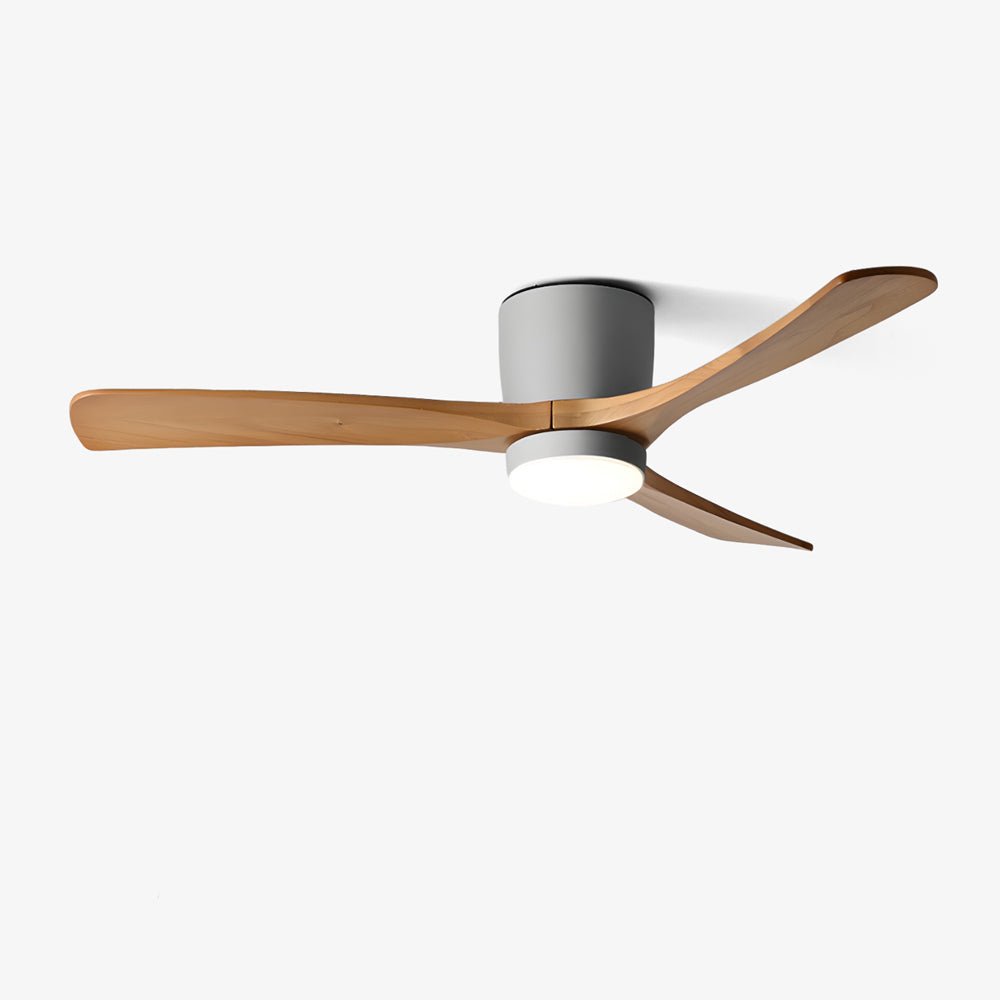 Ventilateur de Plafond en Bois Nordique avec Télécommande LED