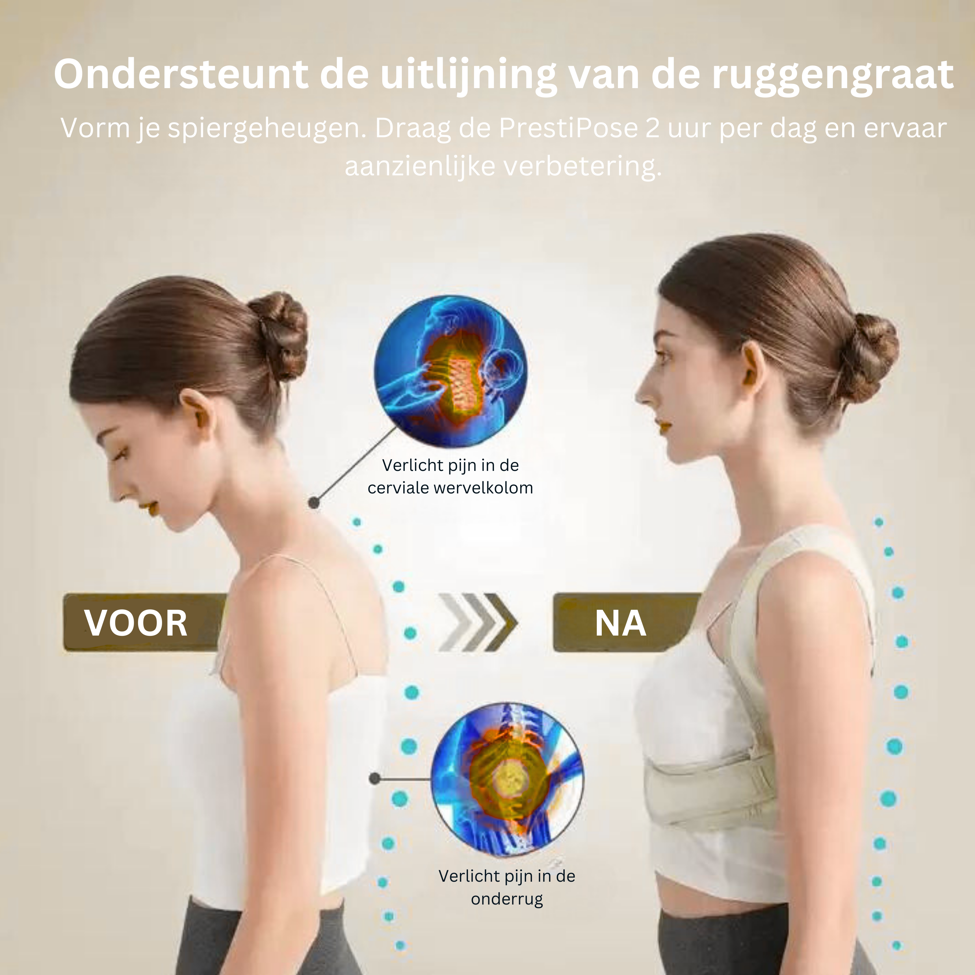 Correcteur de Posture - Invisible et Antidouleur