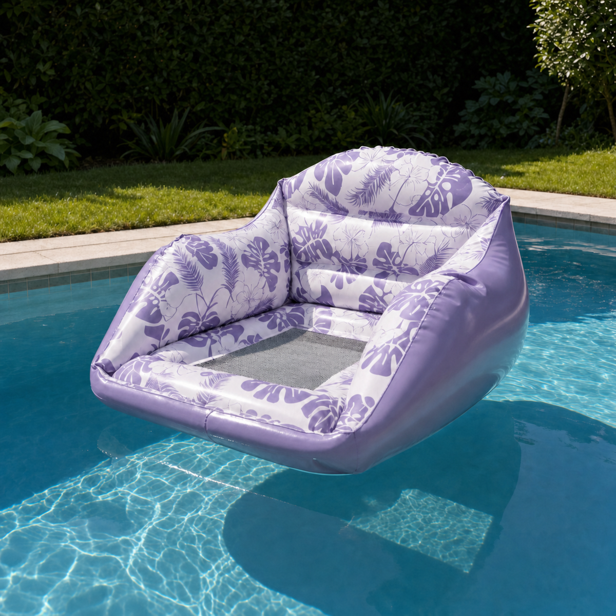 Lounara – Chaise flottante gonflable en forme de U avec siège en maille rafraîchissante