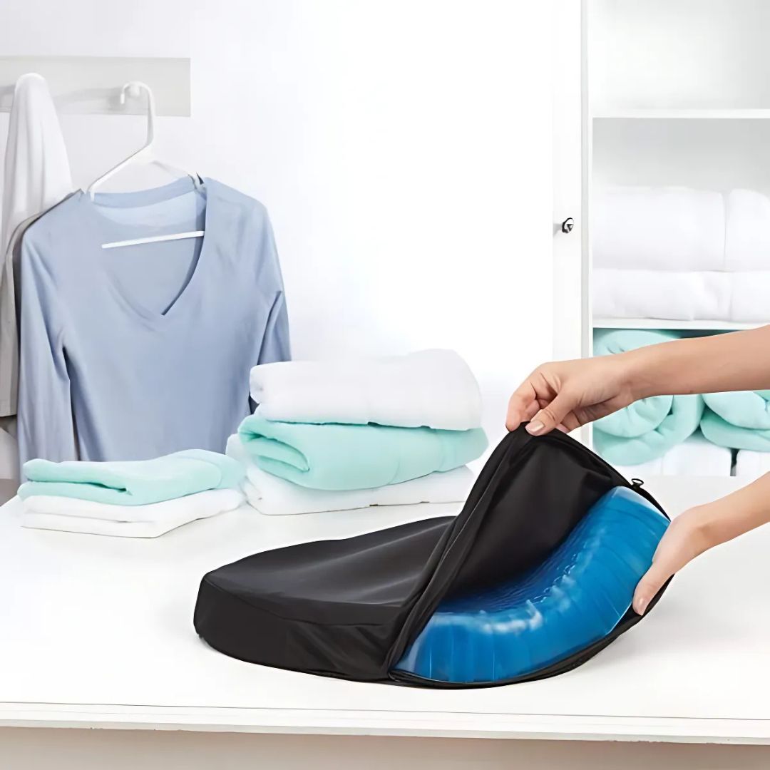 Coussin de Siège en Gel Orthopédique pour le Soutien du Coccyx et du Dos