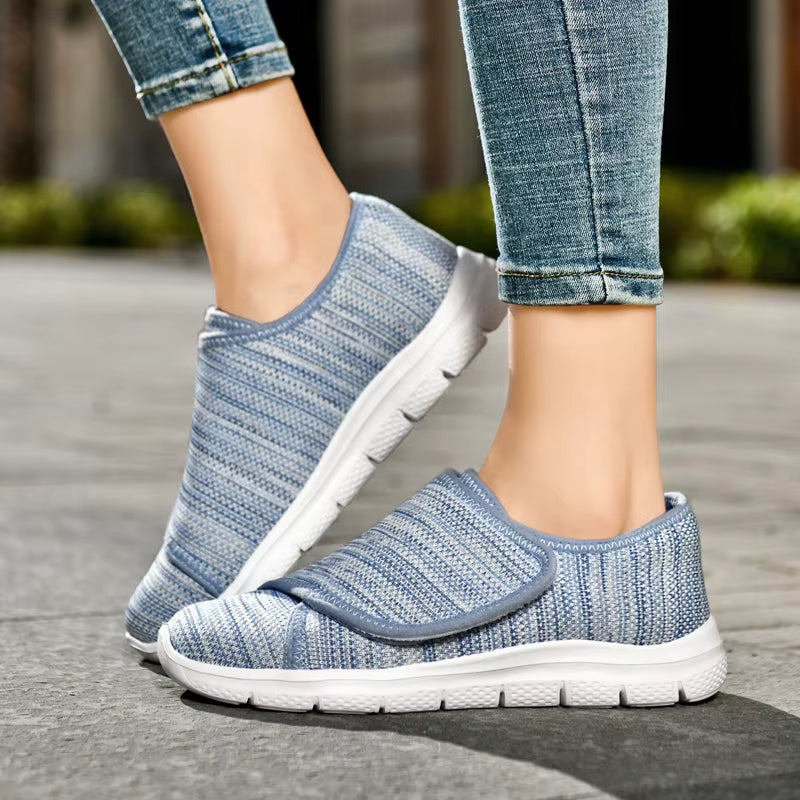Chaussures de Marche Confortables à Largeur Ajustable pour Femmes – Tige Douce Ajustable pour Pieds Sensibles