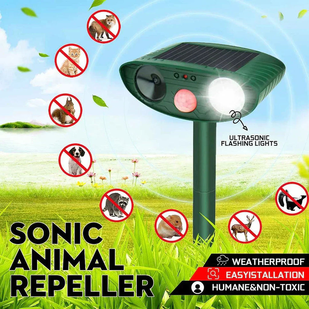 Répulseur Ultrasonique Solaire pour Jardins