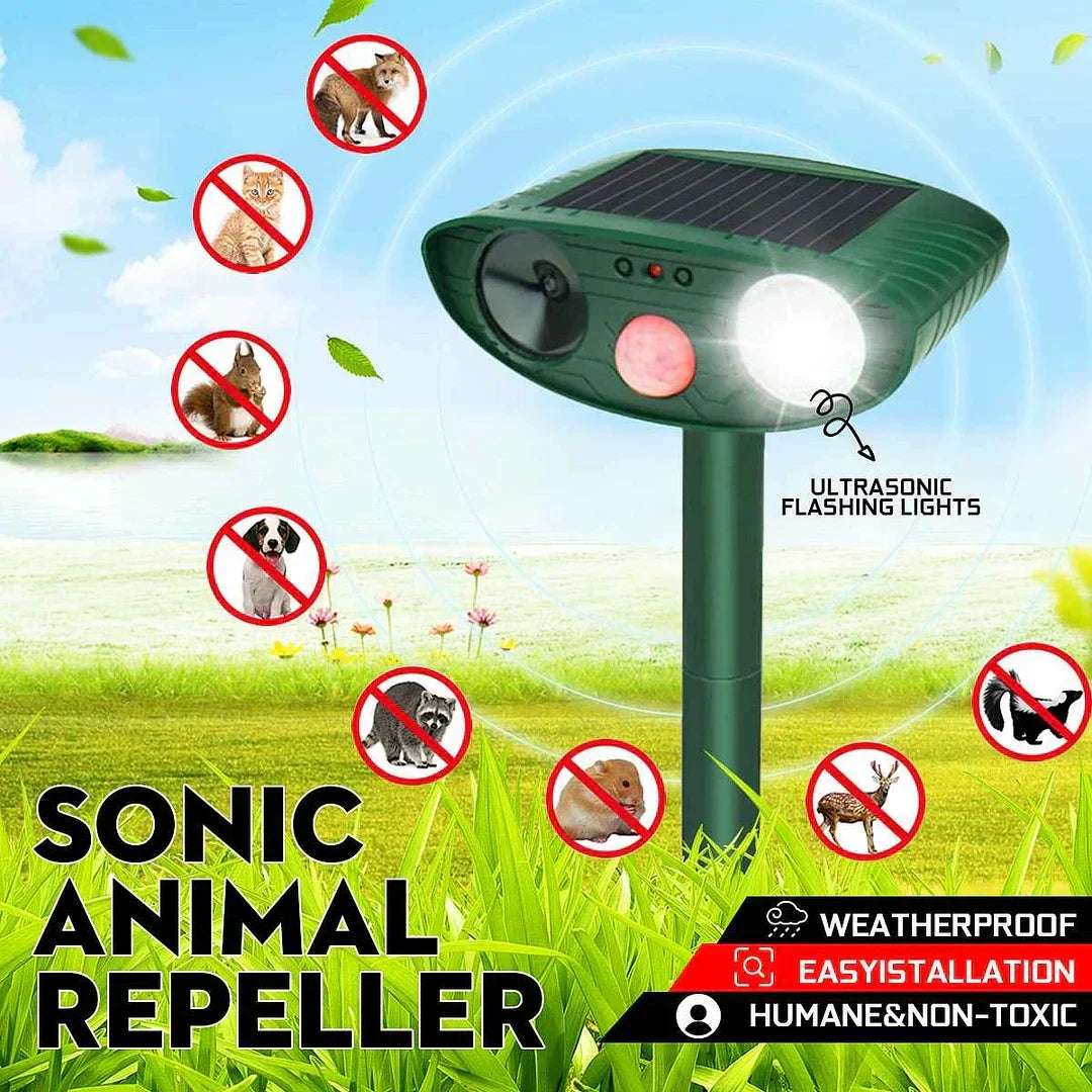 Répulseur Ultrasonique Solaire pour Jardins