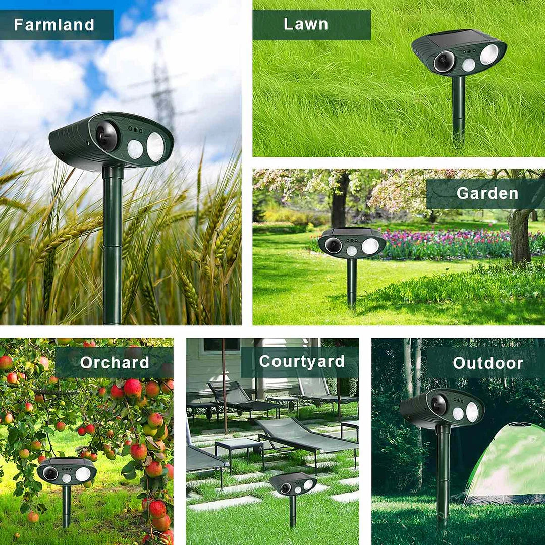 Répulseur Ultrasonique Solaire pour Jardins