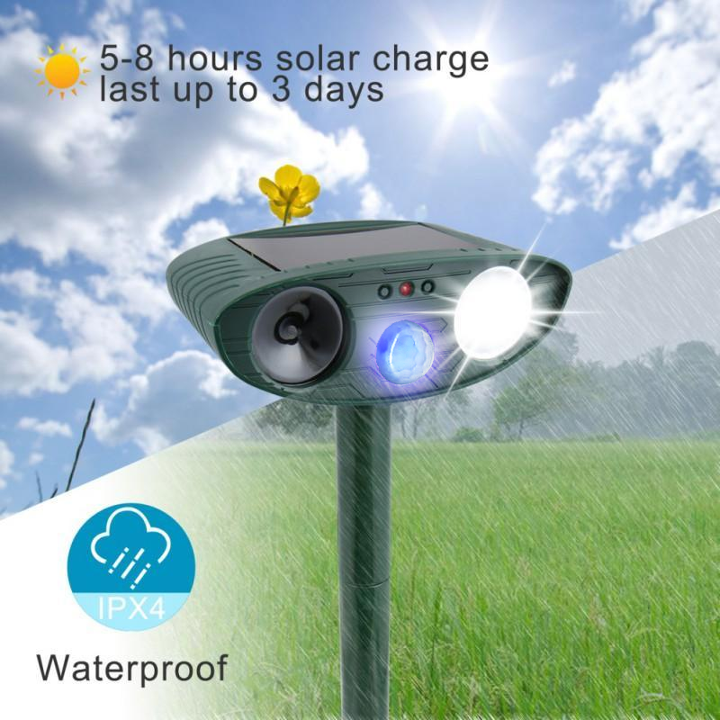 Répulseur Ultrasonique Solaire pour Jardins
