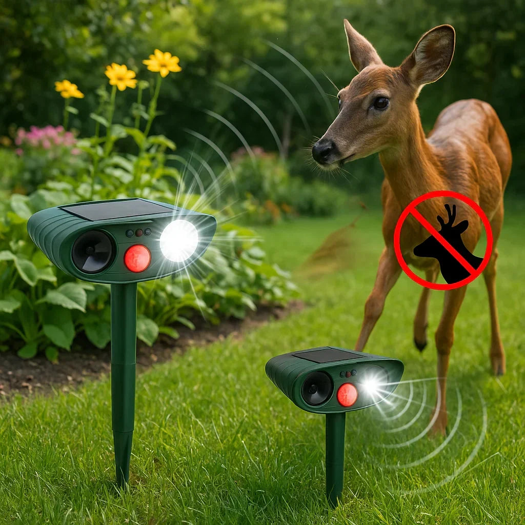 Répulseur Ultrasonique Solaire pour Jardins