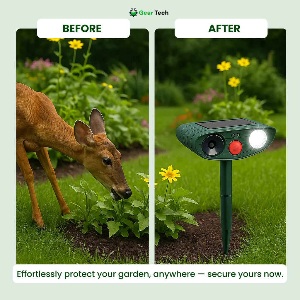 Répulseur Ultrasonique Solaire pour Jardins