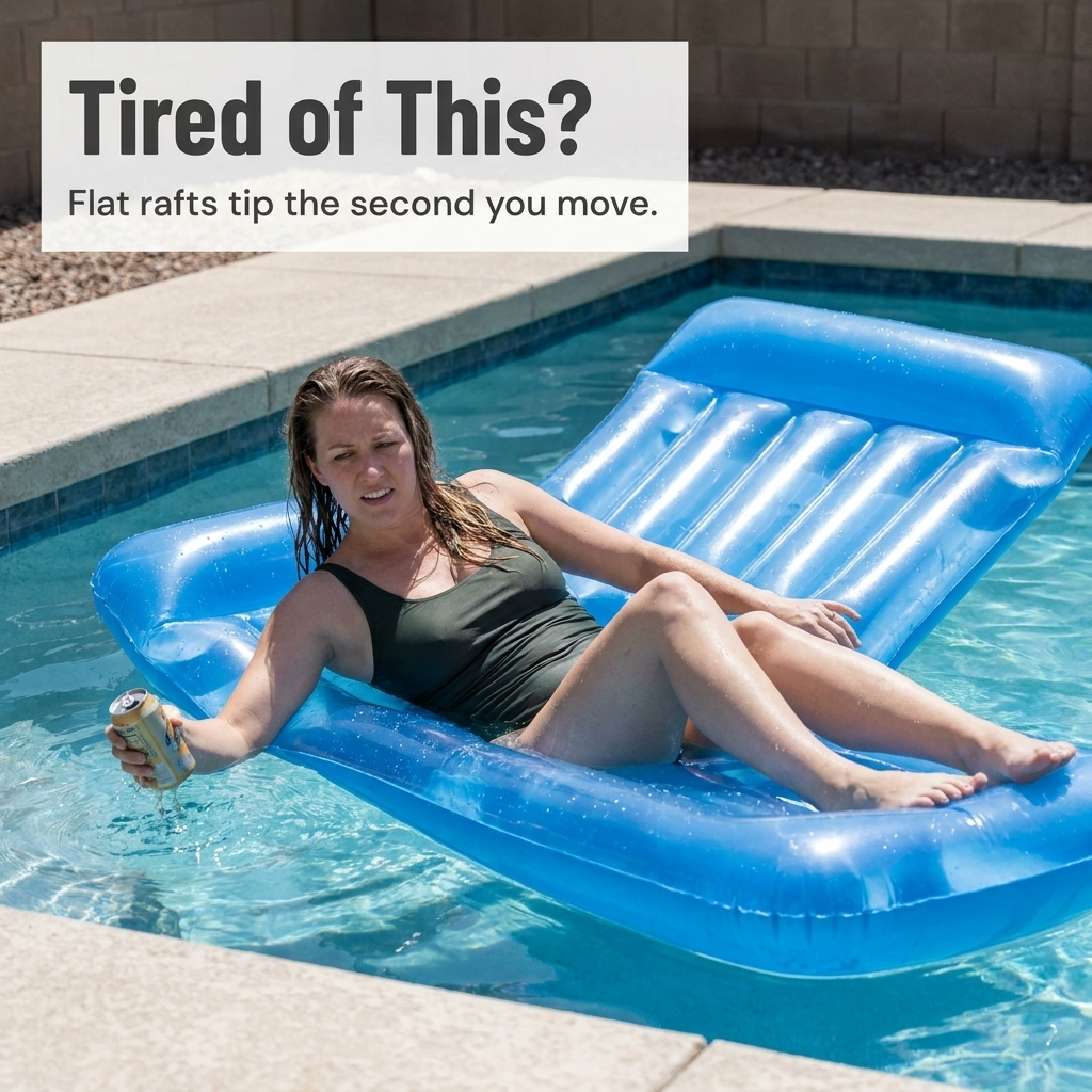 AquaBreeze™ — Asseyez-vous droit, flottez stable et discutez sans mouiller vos cheveux