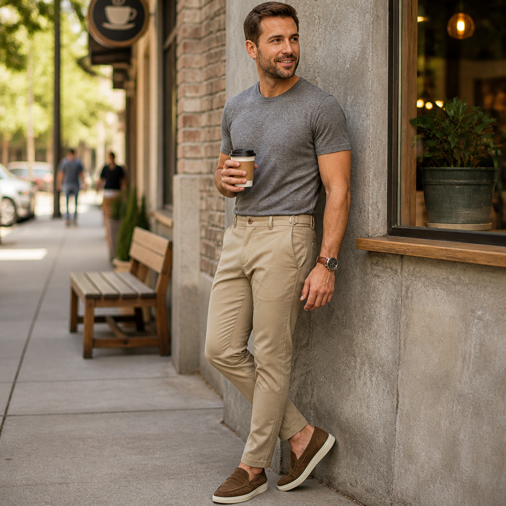 FlexiForm™ – Pantalon Slim-Fit Stretch avec Boucle Latérale Ajustable