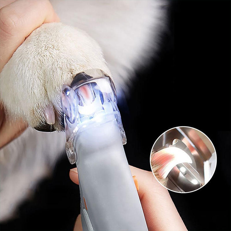 Coupe-ongles pour animaux avec lumière LED et capteur de protection