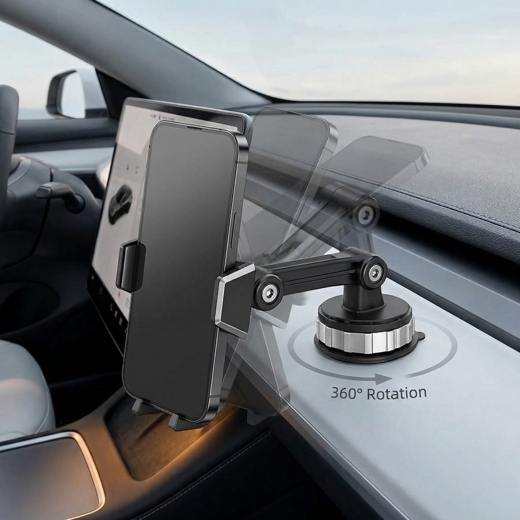 Support Téléphone Magnétique pour Voiture Fixation Réglable