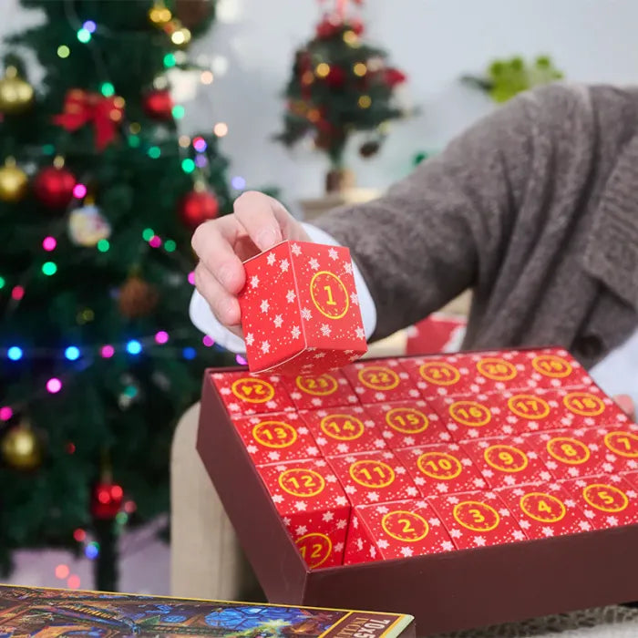 Calendrier de l'Avent FamilieJoy 2025 | Surprises remplies pour tous avec Stitch, Football, Puzzles & Cristaux
