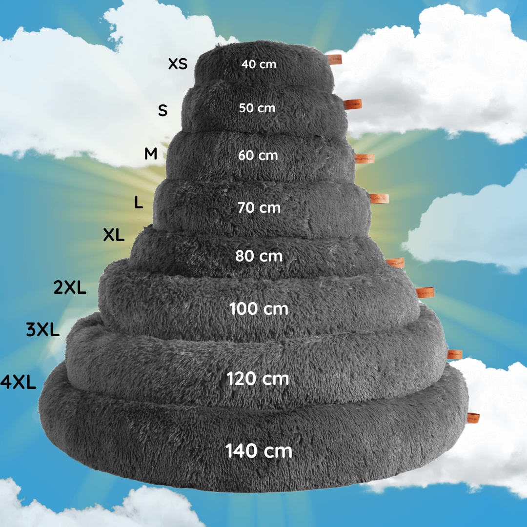 Lit pour chien en forme de donut moelleux et apaisant pour tous les chiens