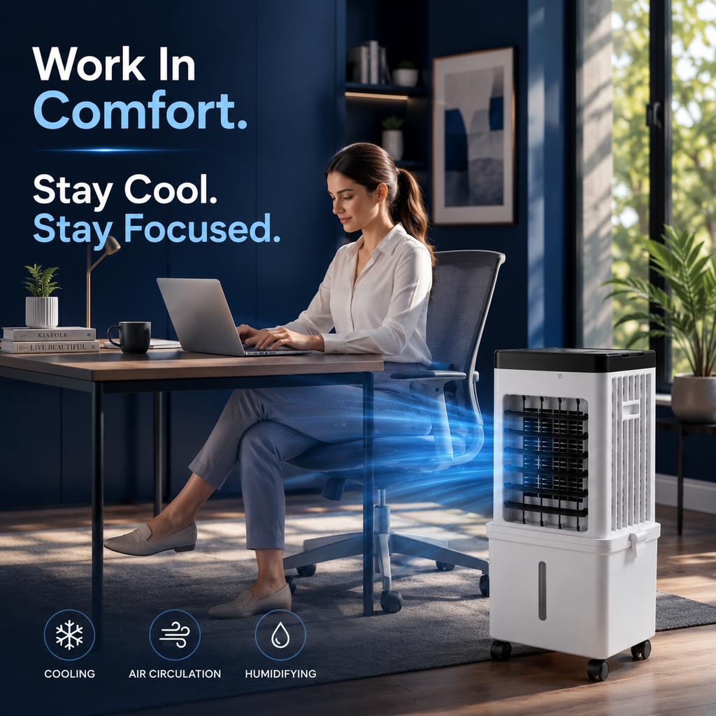 Refroidisseur d'air portable 3-en-1, Humidificateur & Purificateur