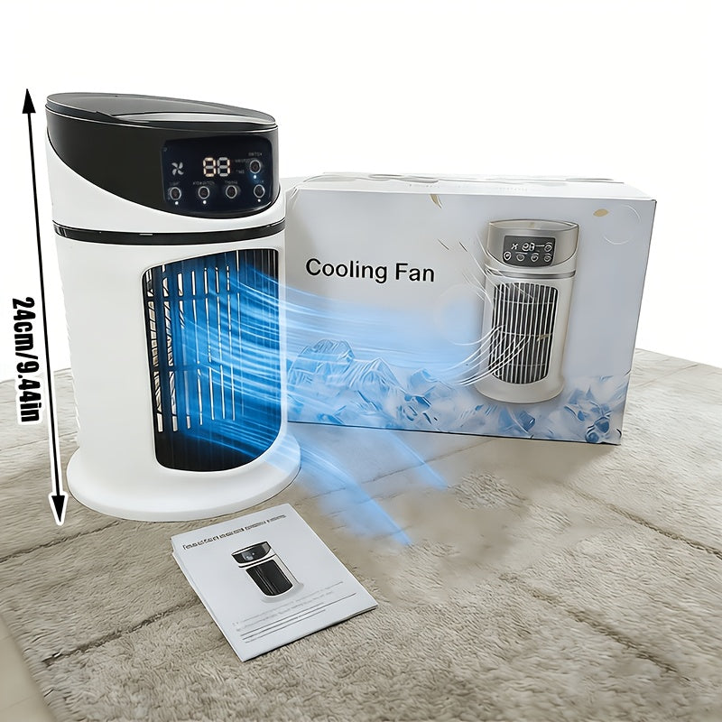 Ventilateur de refroidissement portable 4-en-1 avec lumière LED