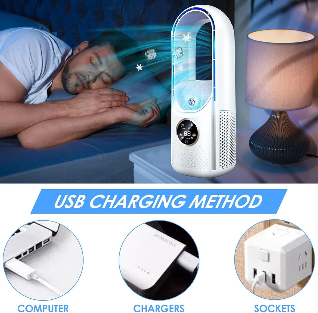Climatiseur Portable Silencieux Sans Lame pour Maison et Bureau