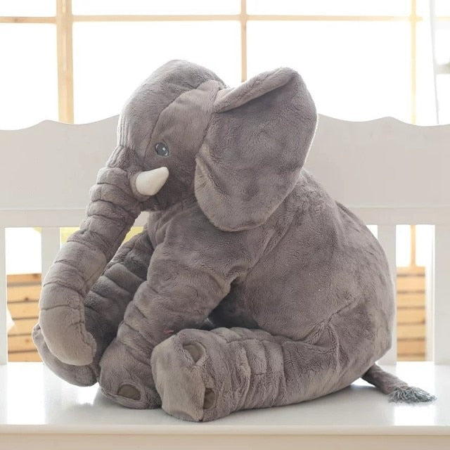 Éléphant en peluche | Grand coussin et doudou éléphant pour bébés et enfants