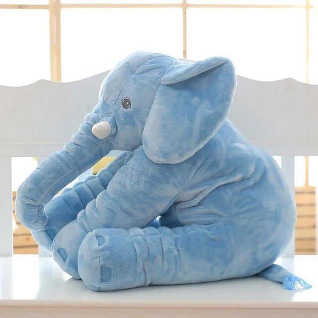 Éléphant en peluche | Grand coussin et doudou éléphant pour bébés et enfants