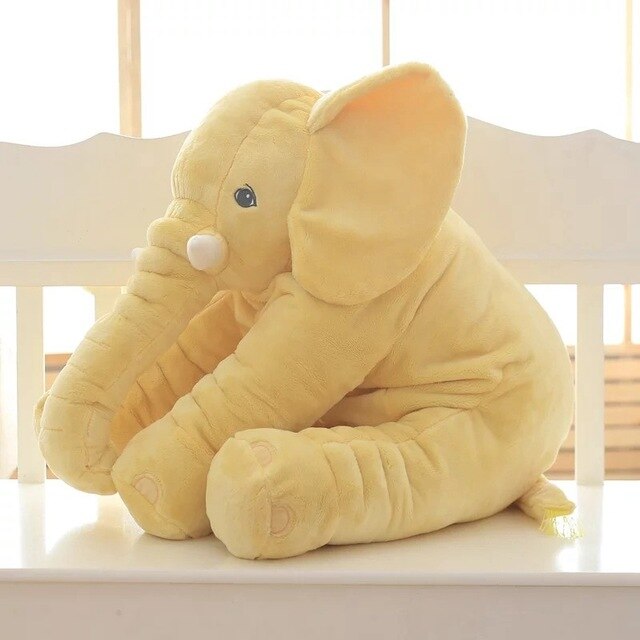 Éléphant en peluche | Grand coussin et doudou éléphant pour bébés et enfants