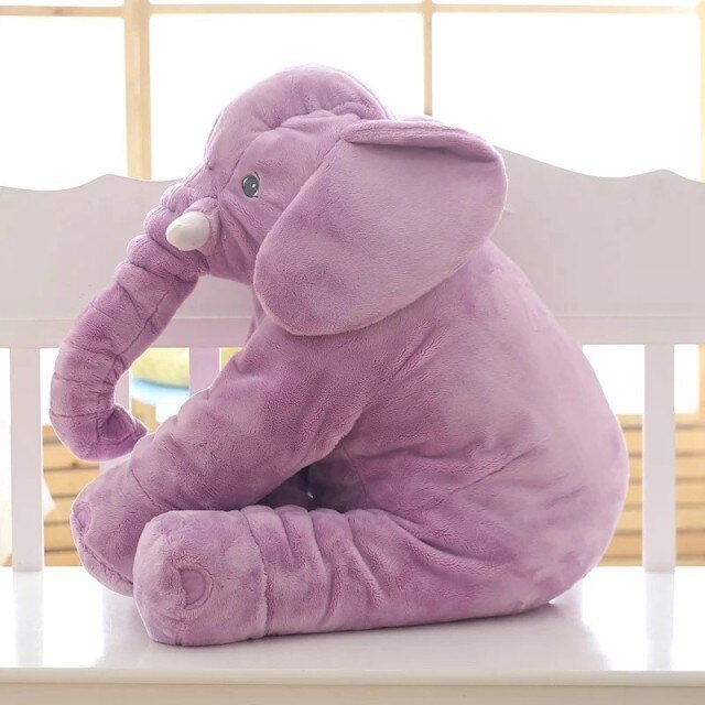 Éléphant en peluche | Grand coussin et doudou éléphant pour bébés et enfants