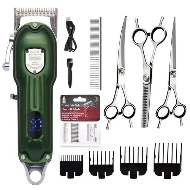 Kit de toilettage professionnel pour chiens avec tondeuses et ciseaux