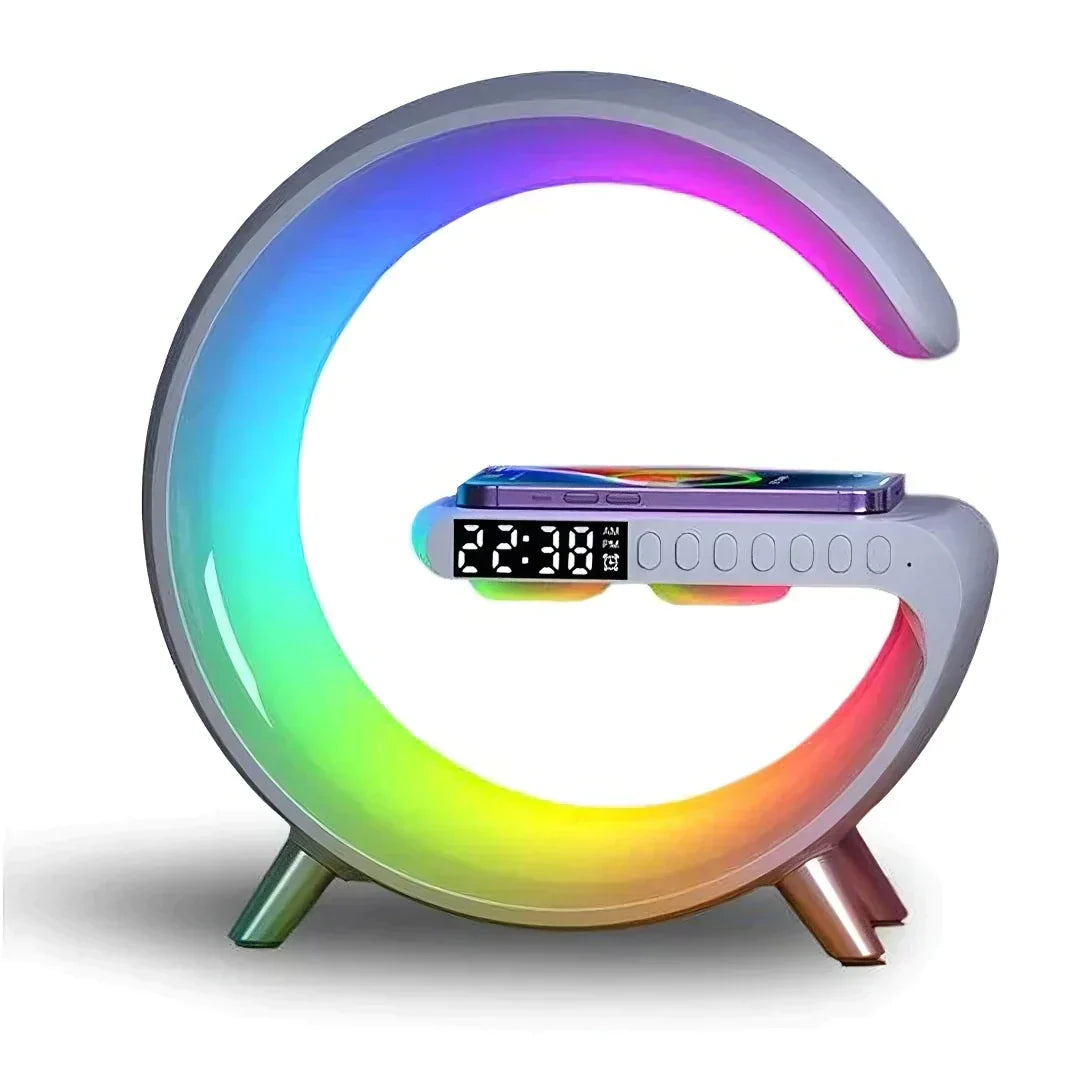 G-Shape™ - Réveil, Lumière d'Ambiance, Haut-parleur & Chargeur Sans Fil