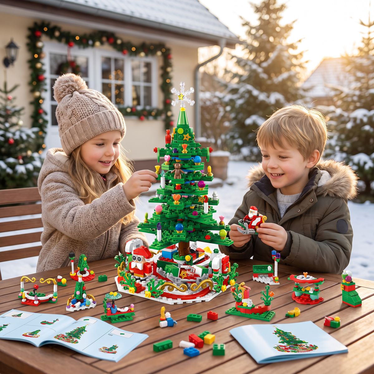 Calendrier de l'Avent en Blocs de Construction Sapin de Noël – 24 Jours de Plaisir de Construction