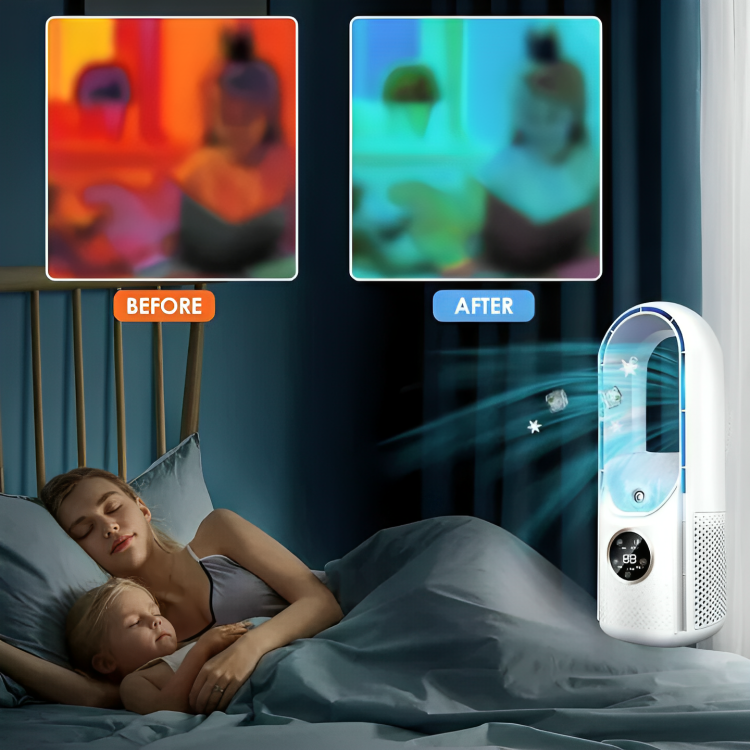 Refroidisseur d'air, ventilateur portable silencieux sans pales
