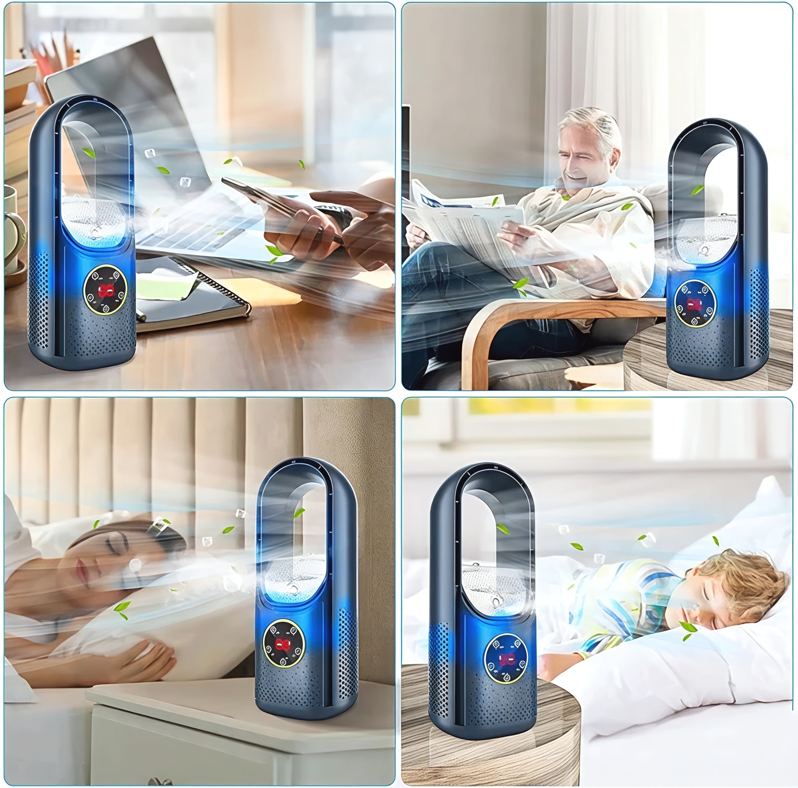 Refroidisseur d'air, ventilateur portable silencieux sans pales