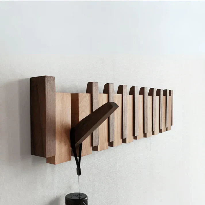 HarmonyCoat™ Porte-manteau en bois Piano – Décoration murale élégante & Rangement pratique