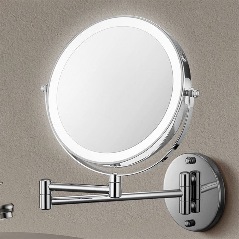 Miroir de Rasage Mural Rechargeable avec Éclairage LED