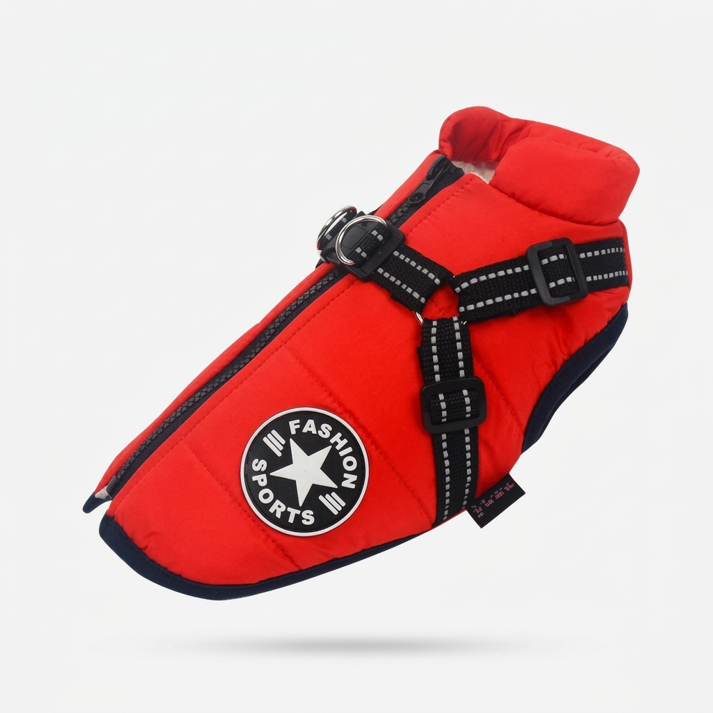 Manteau de Pluie Réfléchissant pour Chien avec Harnais