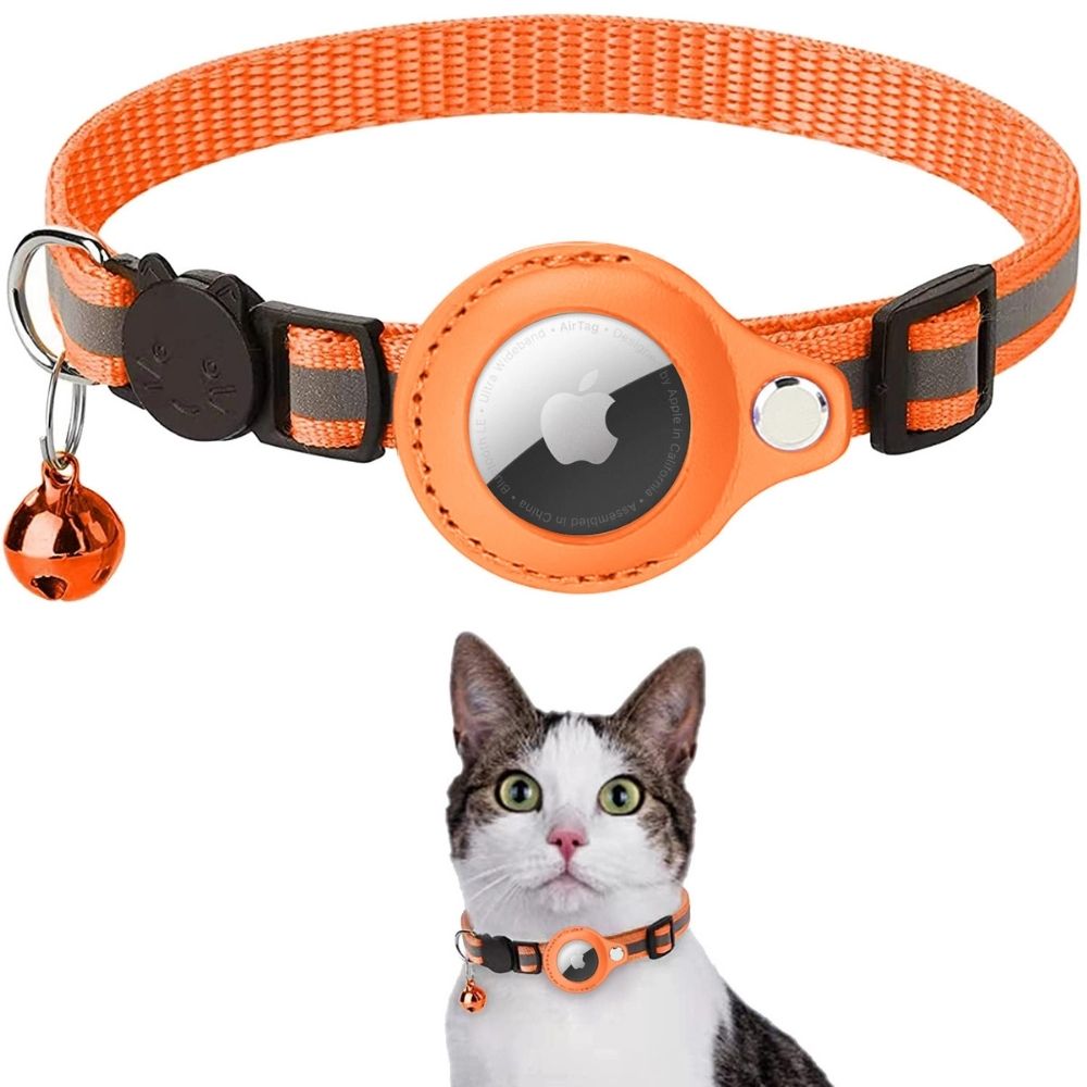 Collier GPS pour chat avec design réfléchissant