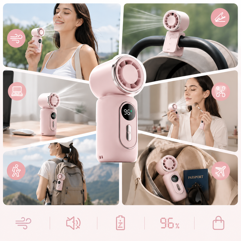 BreezePulse™ — Libérez une fraîcheur instantanée et sans les mains où que vous alliez