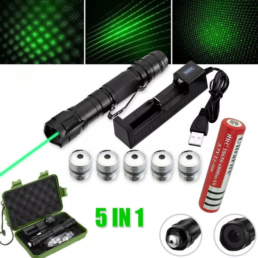 Pointeur laser vert rechargeable avec grande portée et haute précision