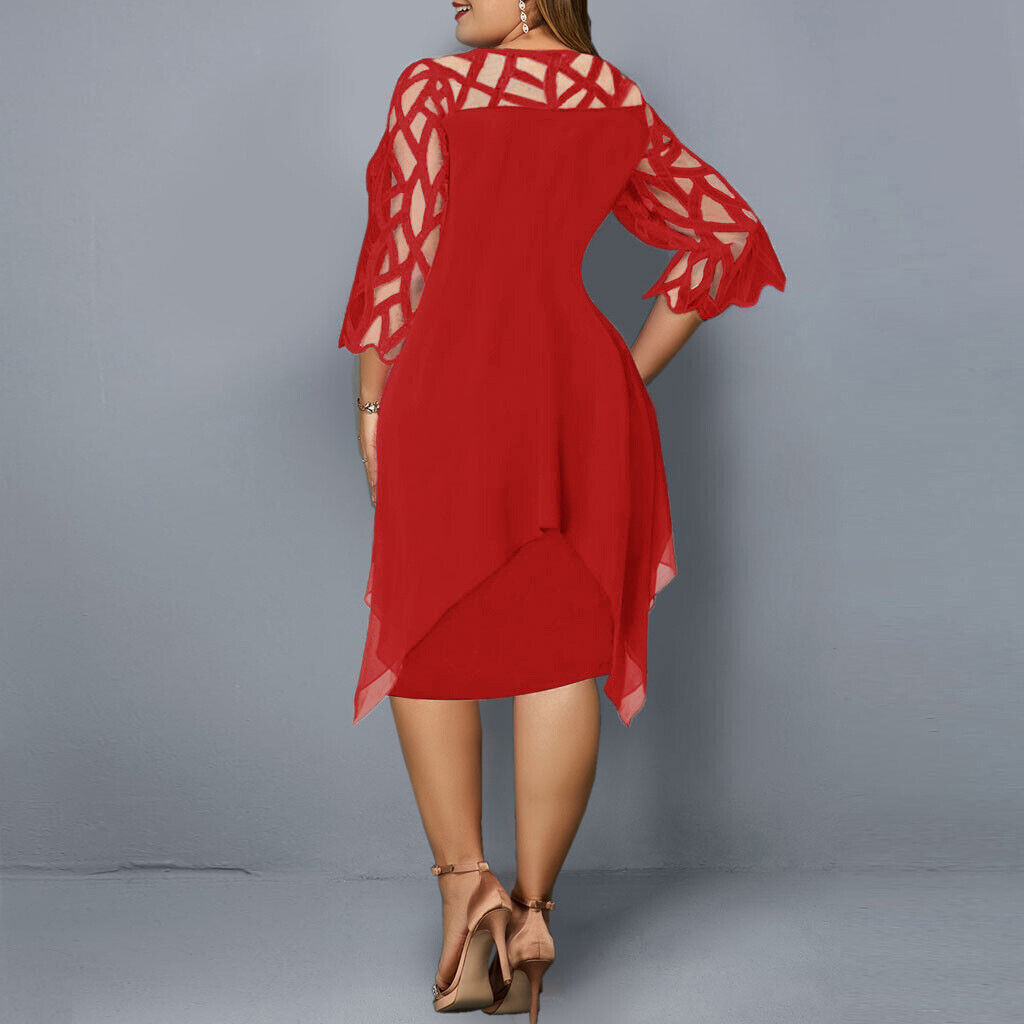Robe midi élégante grande taille pour l'automne
