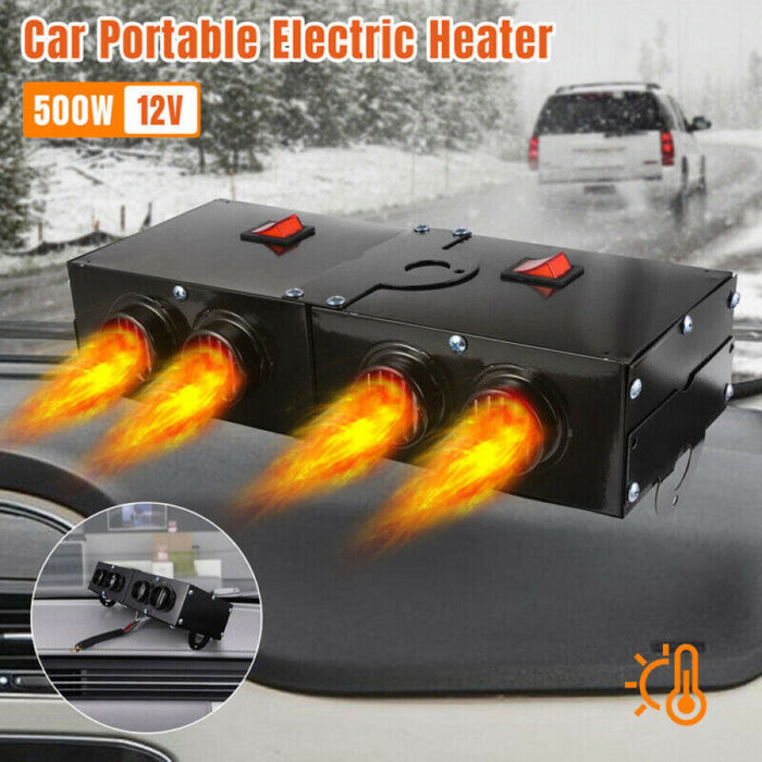 Chauffage de voiture 500W – Dégivreur électrique portable pour voiture