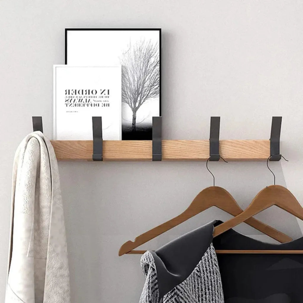 Porte-manteau mural - Crochets déplaçables au design scandinave