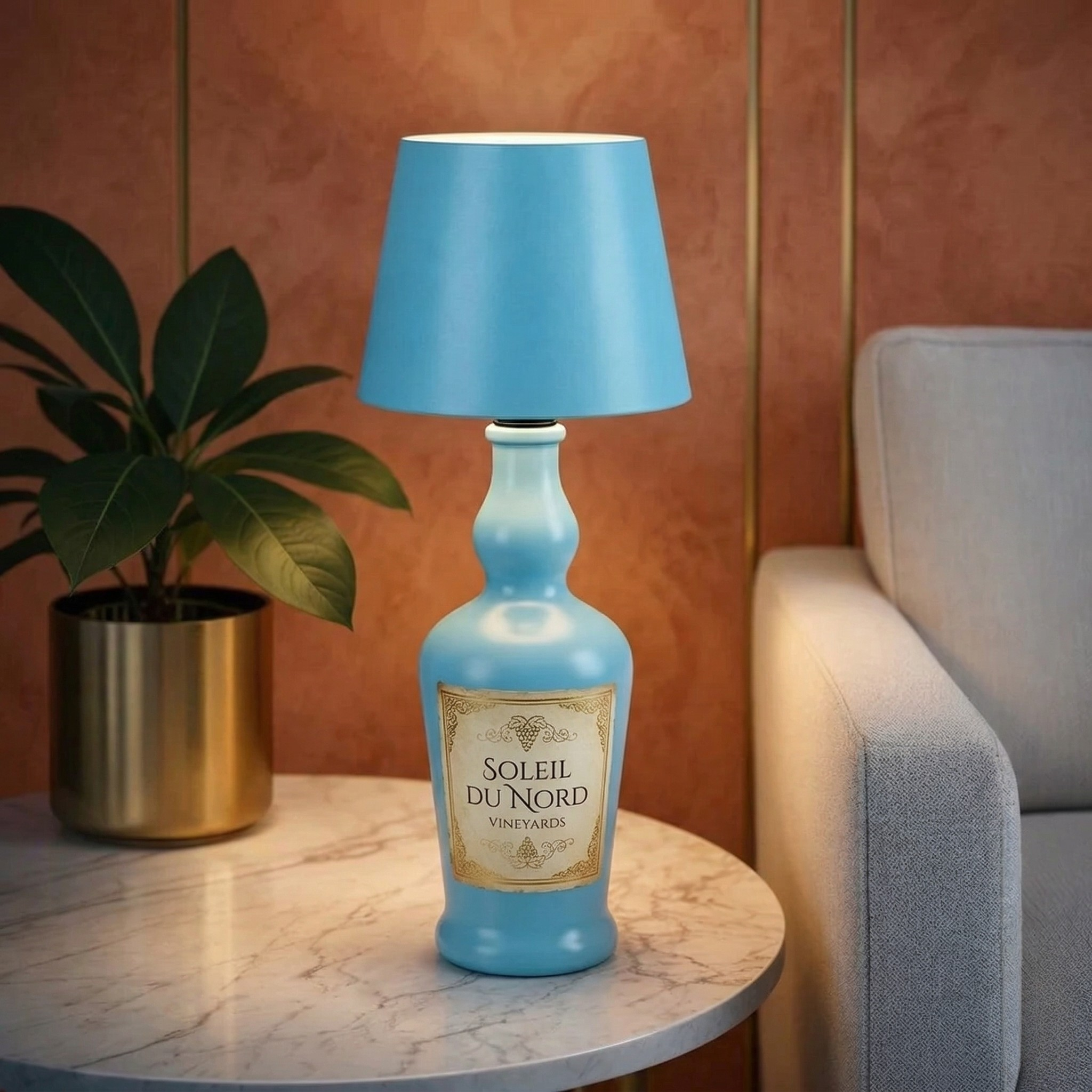 Lampe de Table pour Bouteille  Éclairage LED Élégant